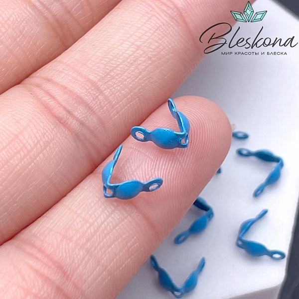 8,5*4 мм, Каллоты синяя эмаль уп.10шт