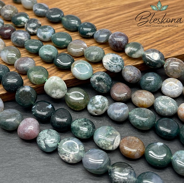 Агат индийский галтовка (13-16)*(13-14) мм