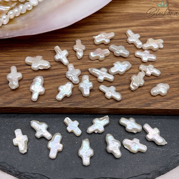 13*8мм Жемчуг Крест №1 штучно вертикальный