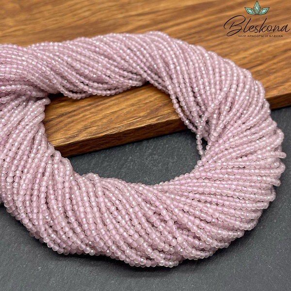 Кошачий глаз лавандовый микроогранка (имитация) 2 мм