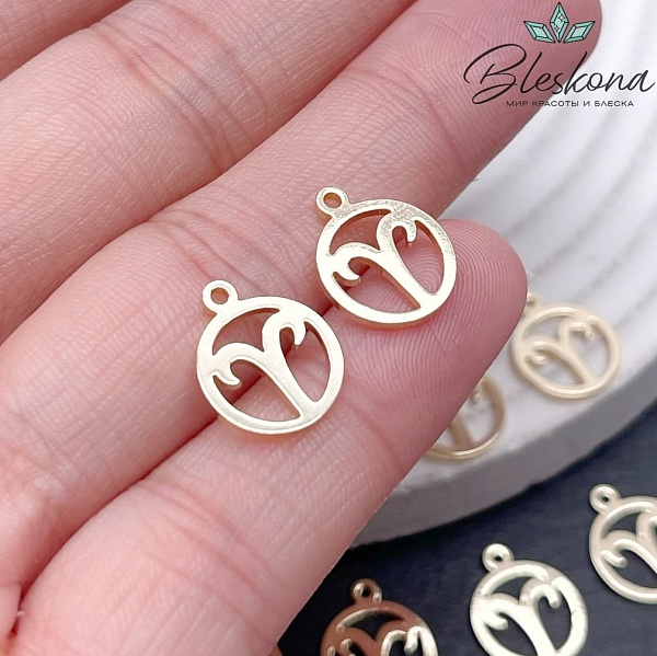 13*11 мм Цвет золото, Подвеска Овен