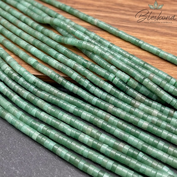 Зеленый авантюрин диски 4*2 мм