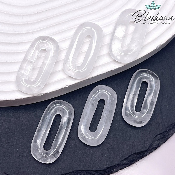 30*14 мм Подвеска овал Горный Хрусталь