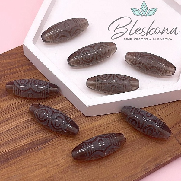 Бусина Дзи 6 глаз Дракона 30*11 мм