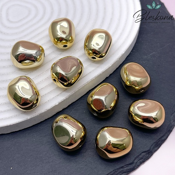 21,5*18 мм Цвет золото, Бусина фриформ