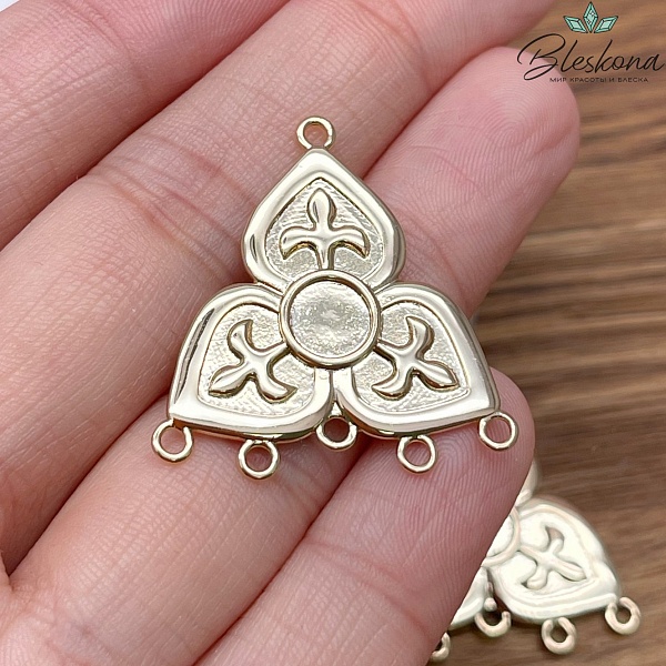 29,5*27,5 мм Цвет золото, Коннектор Этно №22