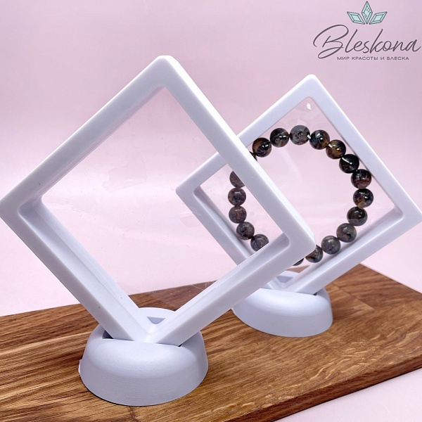 Прозрачный дисплей для украшений белый 9 см