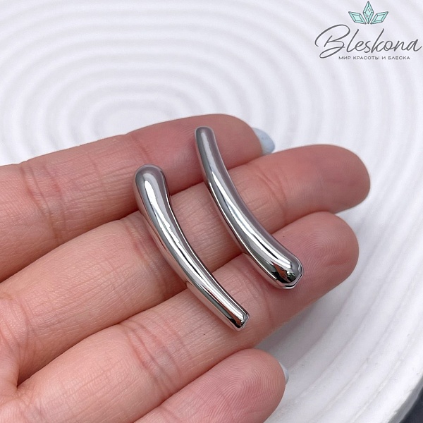 33*6 мм Цвет серебро, Бусина на увеличение 