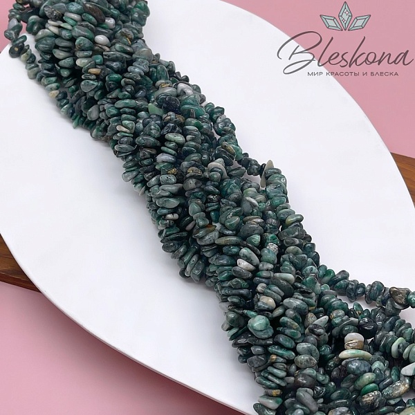 Крошка Берилл зеленый Бразилия ширина бусин ~ 6-9 мм