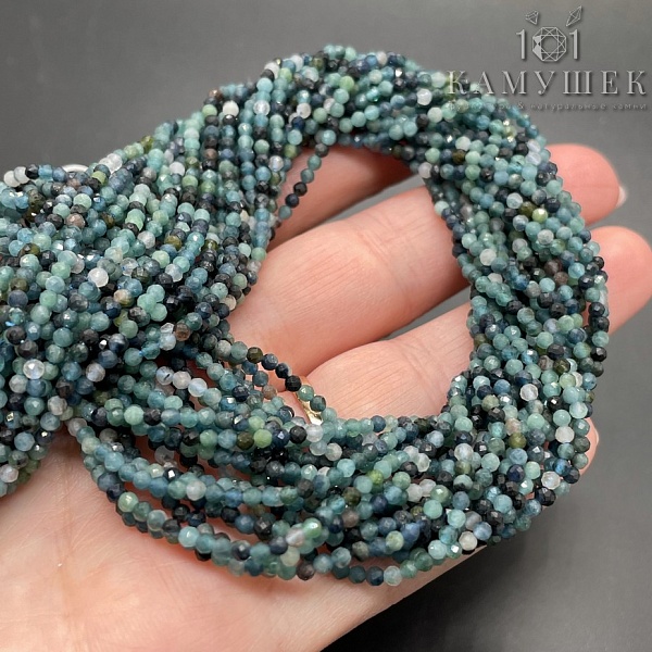 ⌀2мм Турмалин синий (Индиголит) микроогранка