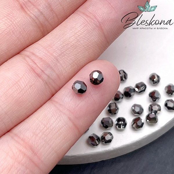 5000 Classic Bead 4 мм Crystal Silver Night уп.10шт.