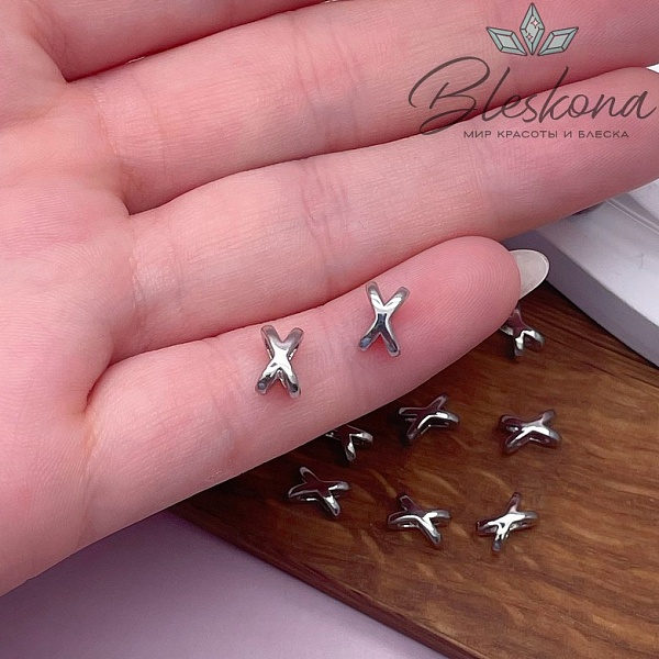 4,8*7,7 мм Цвет серебро, Разделитель х-формы 