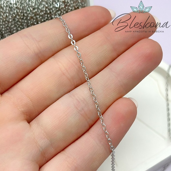 Цепь №19 Люкс цвет серебро 2*1,7 мм