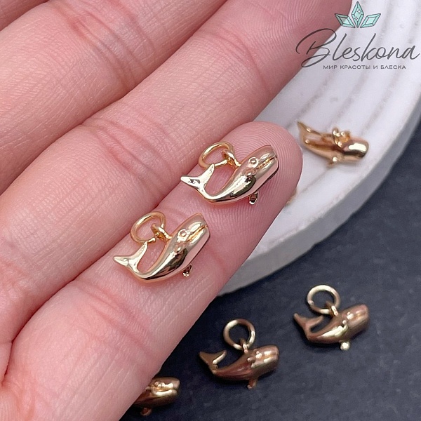 7*12 мм Цвет золото, Подвеска Кит 