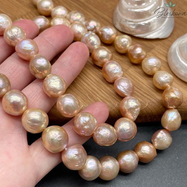 Жемчуг Касуми шар персиковый на увеличение 11-13 мм