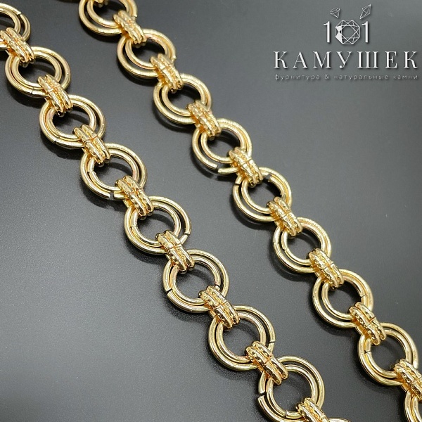Цепь №46-1 цвет золото 12 мм/9*3 мм