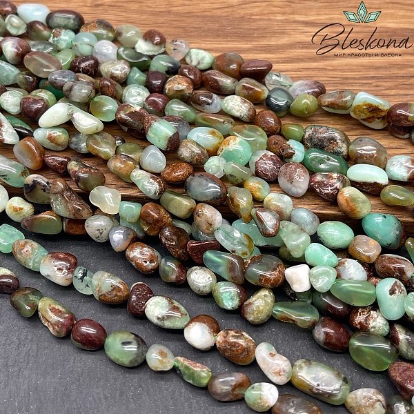 Хризопраз галтовка (8-10)*(6-7) мм