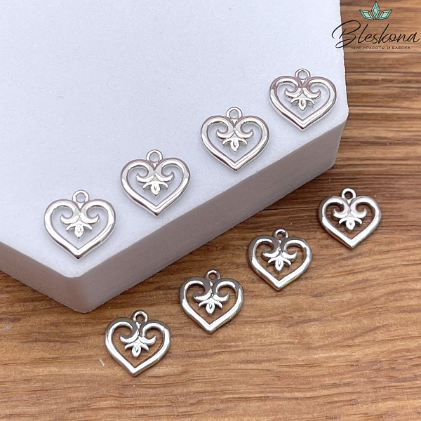 10*9,8 мм Цвет серебро, Подвеска Этно №8