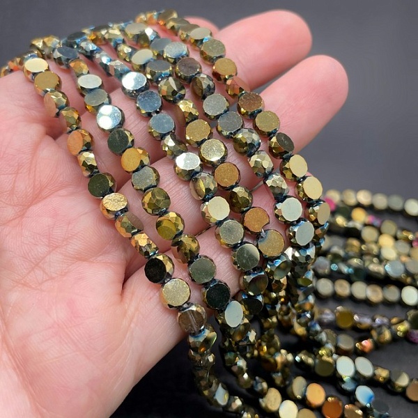 6 мм Стекло Lux, таблетка, цвет золото №2