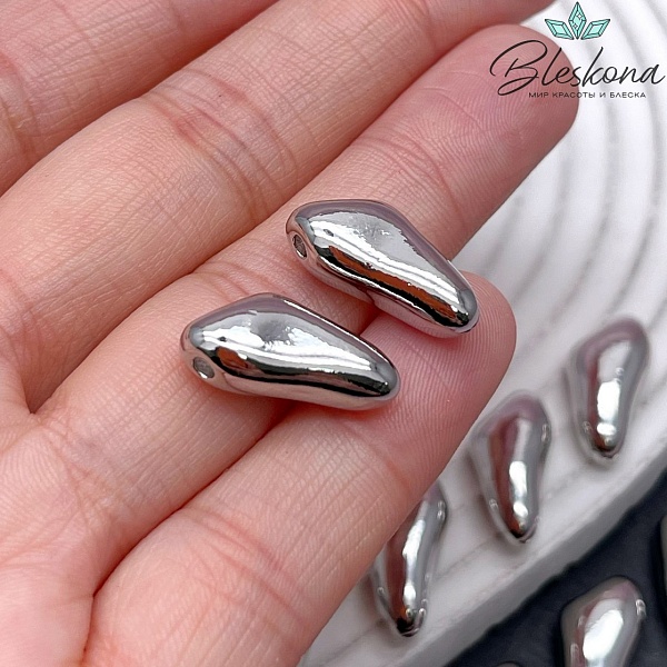 19*9 мм Цвет серебро, Подвеска фриформ