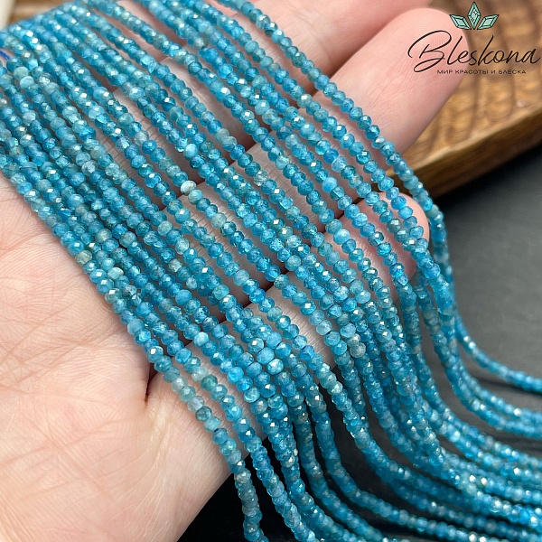 2*1,5мм Апатит рондели микроогранка АА-качество
