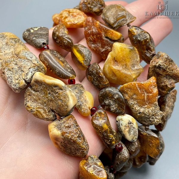 Янтарь необработанный галтовка 16-18мм