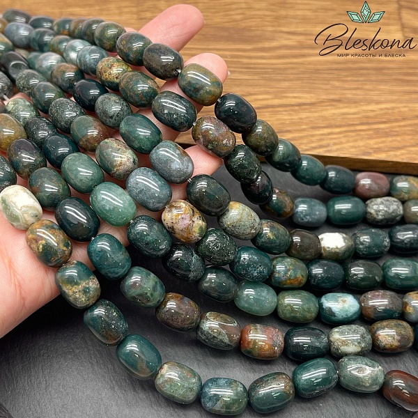 Агат индийский бочата 14*10 мм