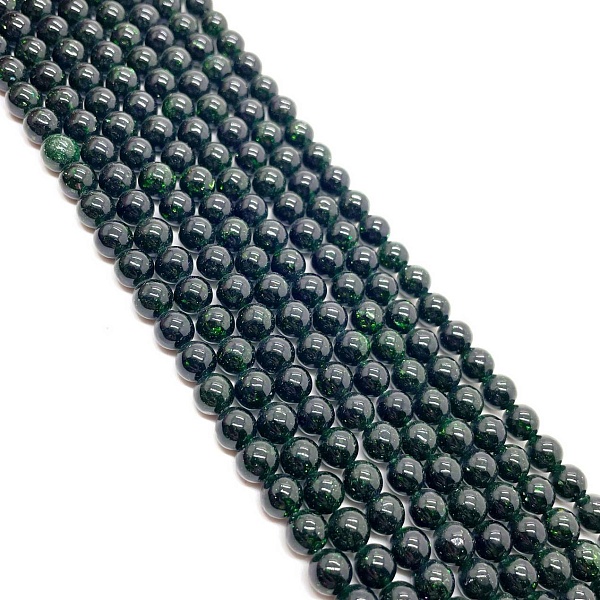 Авантюрин зеленый (имитация) 6 мм 