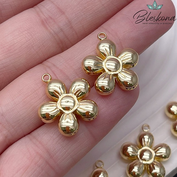 19,7*17 мм Цвет золото, Подвеска цветок