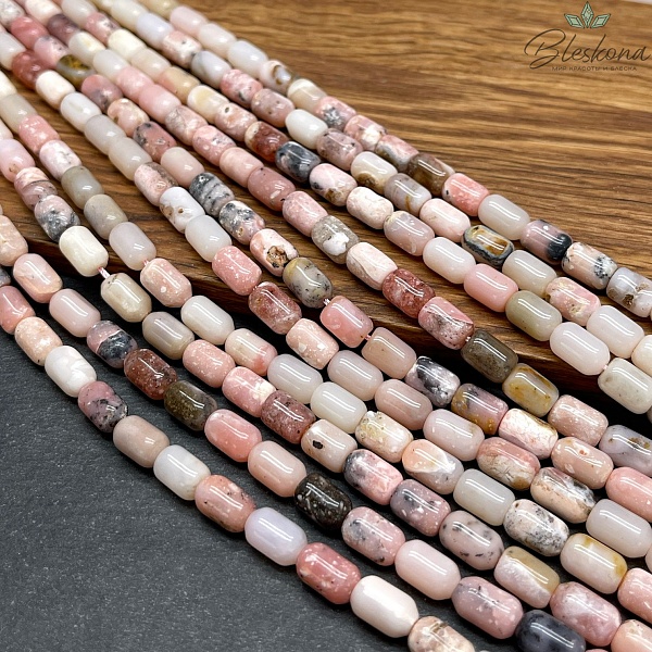Опал розовый бочата 6*9 мм