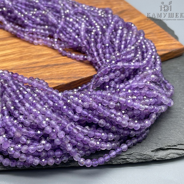 Аметист алмазная огранка №2 4 мм