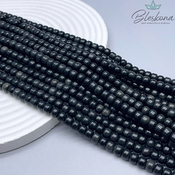 Обсидиан радужный рондель 6*4,5 мм