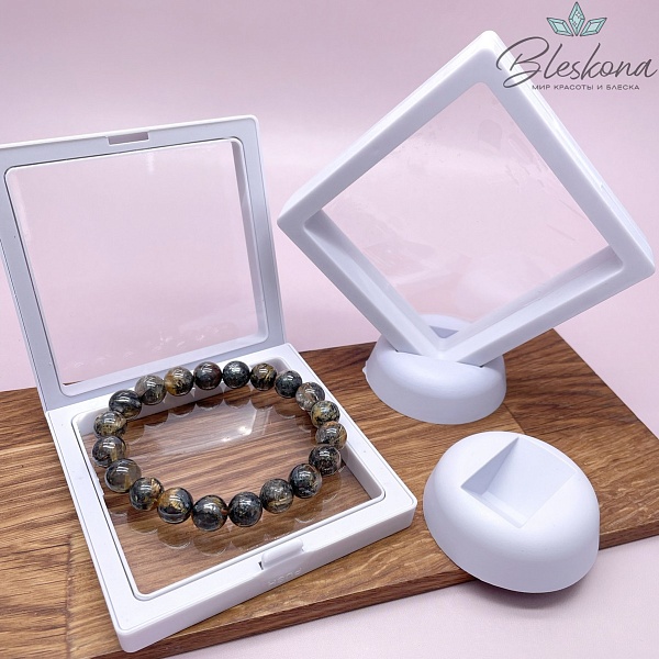 Прозрачный дисплей для украшений белый 9 см