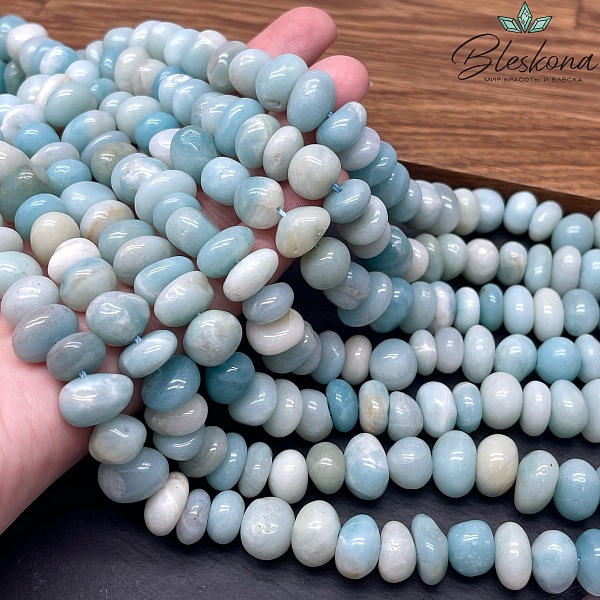 Амазонит галтовка №2 (6-9)*(9-14) мм