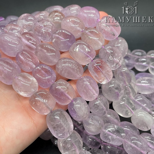 12-15 мм Аметист лавандовый галтовка