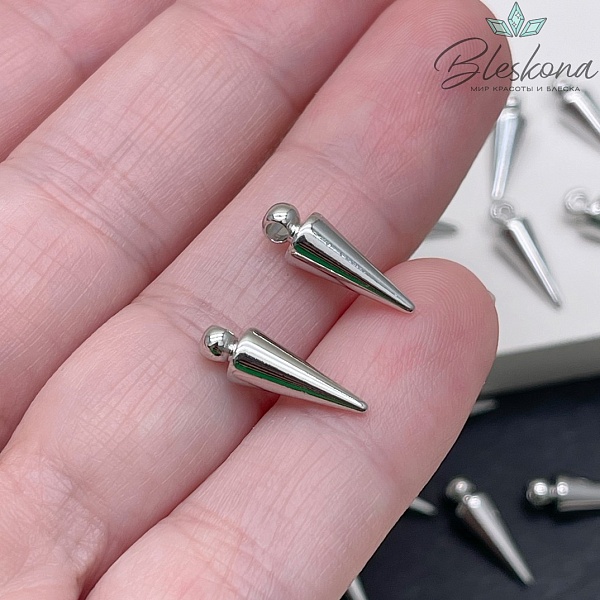 15*5 мм Цвет серебро, Подвеска шип