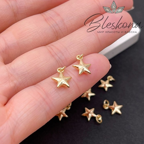 10*8 мм Цвет золото, Подвеска звезда