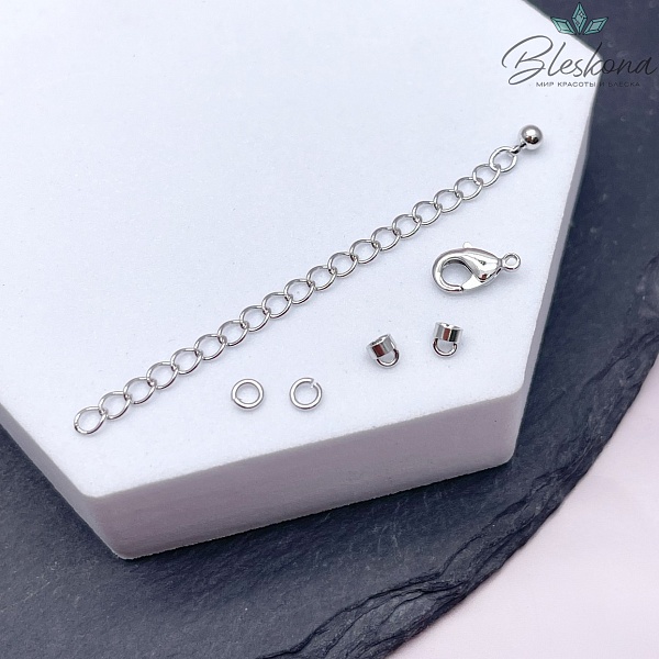 10 мм Цвет серебро, Замок округлый в сборе