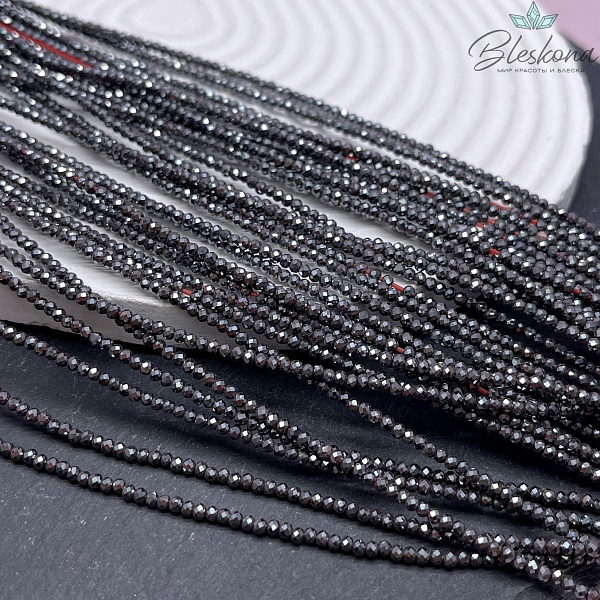 2мм Гематин имитация, алмазная огранка