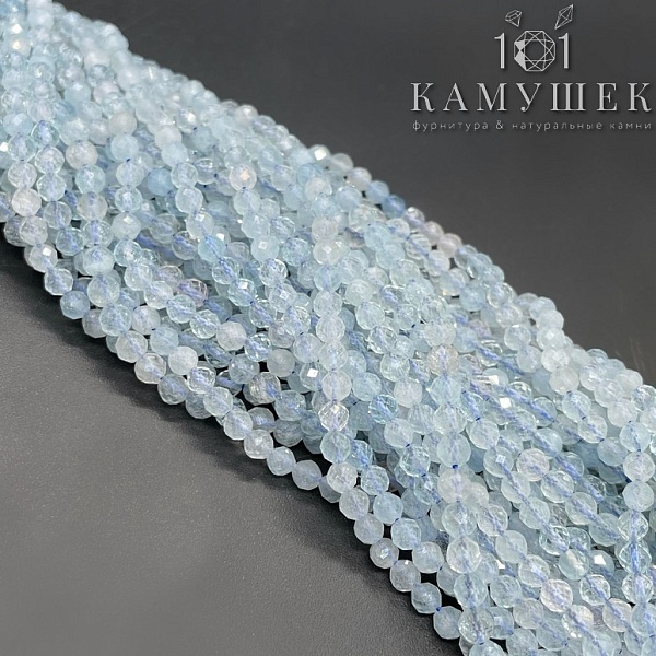 3,5 мм Аквамарин микроогранка №1
