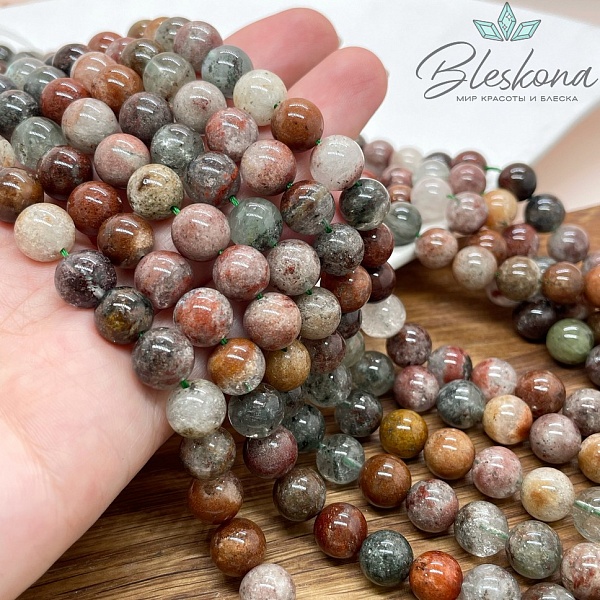  Кварц Фантомный зелено-оранжевый 9 мм