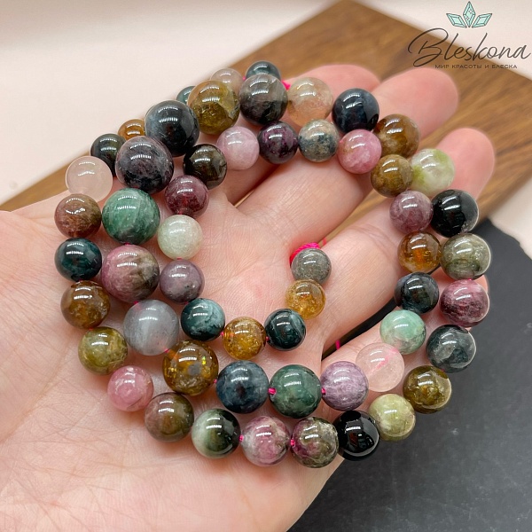 Турмалин №6 бусины на увеличение 8-10,5 мм