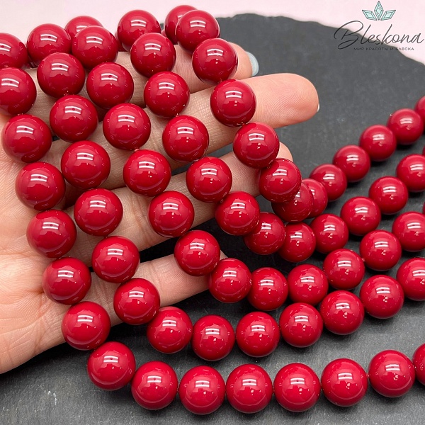 Жемчуг Майорка, цвет красная №1 12 мм 