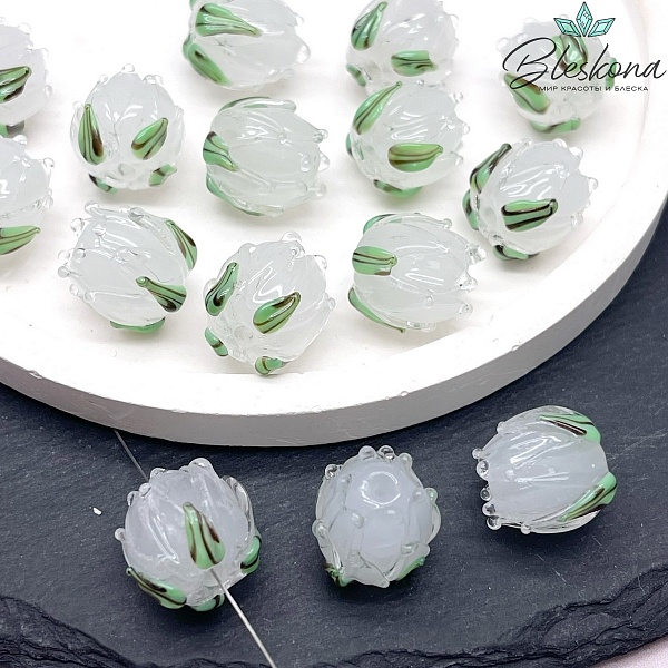 14 мм Бусина бутон прозрачный
