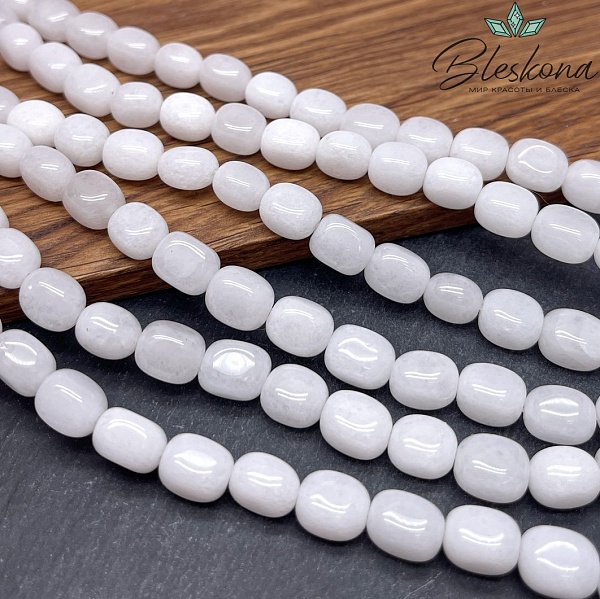 Кварц Белый прямоугольник фриформ 9*7 мм