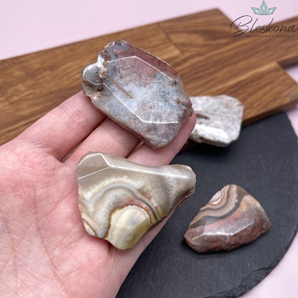 Агат Crazy lace фриформ (44-47)*(32-35) мм штучно