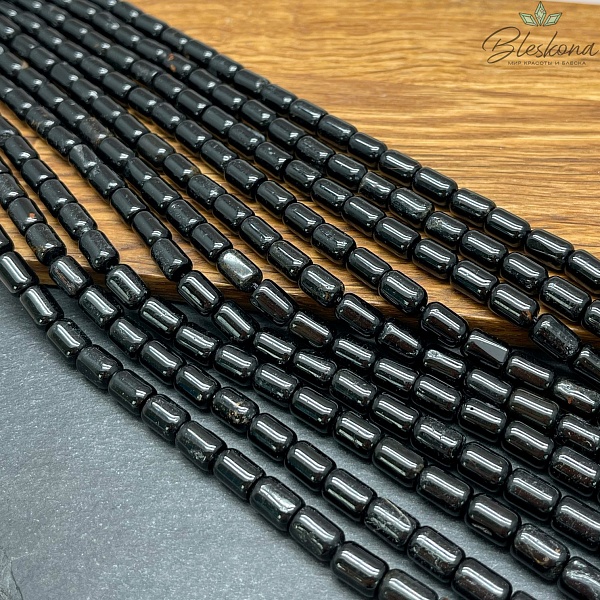 Турмалин черный (Шерл) бочата 6-9 мм