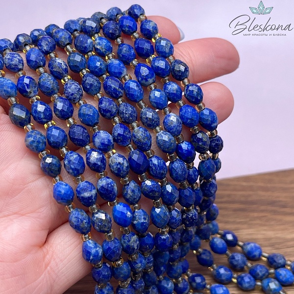 Лазурит рис огранка 8*6 мм