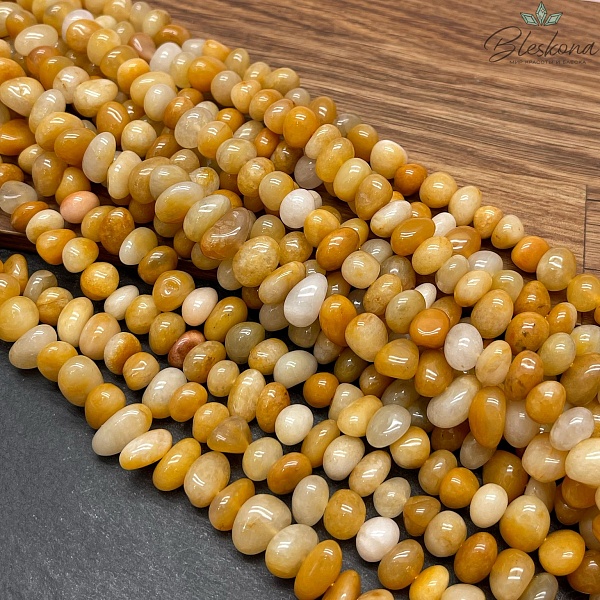  Жадеит желтый галтовка (6-8)*(8-11) мм