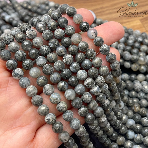 Пирит с включениями агата 6 мм 